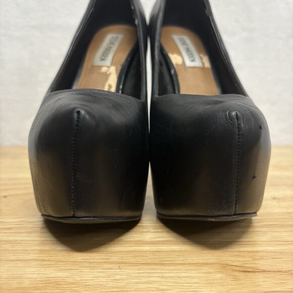 Steve Madden Deja Vu Black Platform Ultra High Stiletto Pumps Size 7.5 - Picture 5 of 11